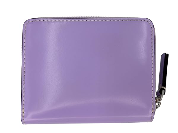 Tory Burch Britten Patent Bi Fold Wallet 147641 Lavender Purple with Silver hardware - Image 3