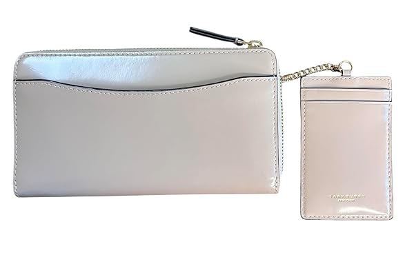 Tory Burch Britten Patent Leather Continental Wallet Zip Closure 164596 Deven Sand 288 One Size - Image 3