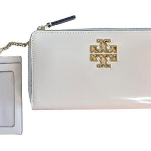Tory Burch Britten Patent Leather Continental Wallet Zip Closure 164596 Deven Sand 288 One Size