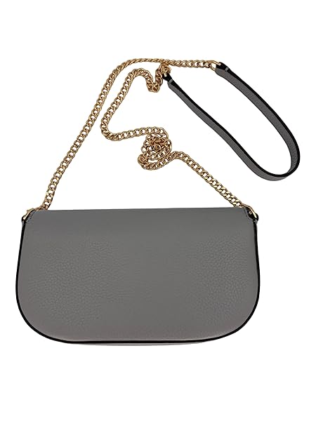 Tory Burch Chelsea Pebbled Crossbody Bag Light Gray Bay Gray - 画像 (3)