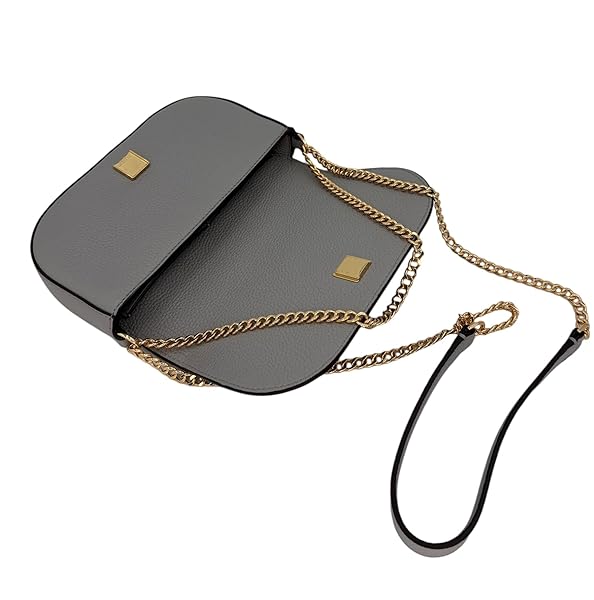 Tory Burch Chelsea Pebbled Crossbody Bag Light Gray Bay Gray - 画像 (4)