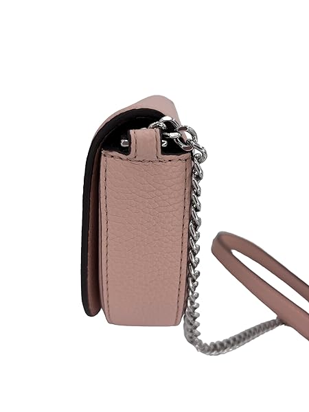 Tory Burch Chelsea Pebbled Crossbody Bag Shell Pink - Image 4