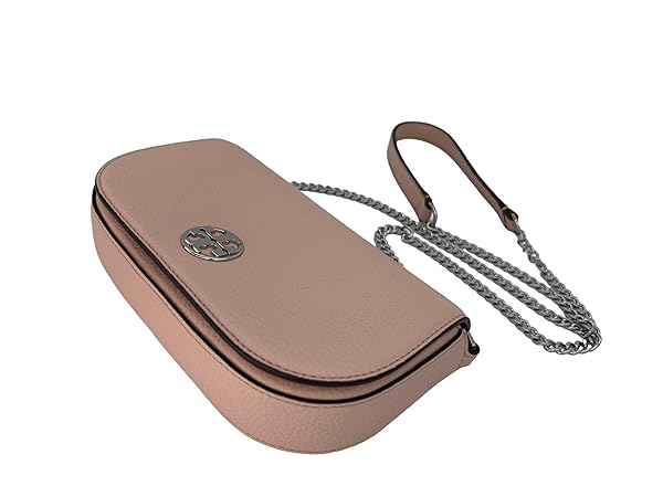 Tory Burch Chelsea Pebbled Crossbody Bag Shell Pink - Image 5