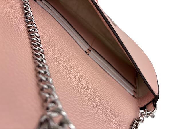 Tory Burch Chelsea Pebbled Crossbody Bag Shell Pink - Image 6