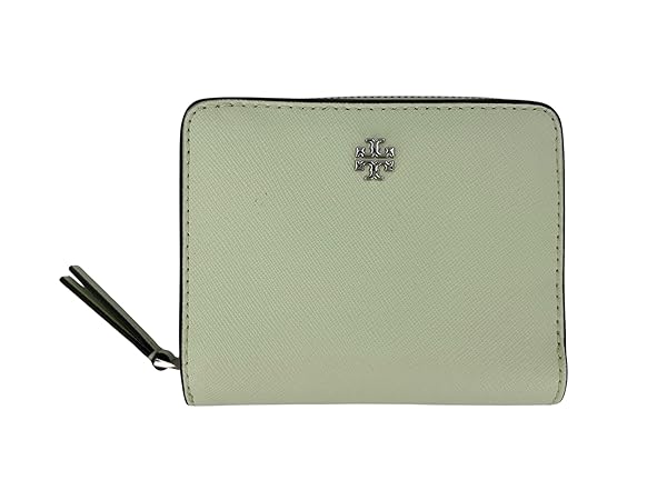 Tory Burch Emerson Mini Wallet 147606 Meadow Mist w Saffiano leather
