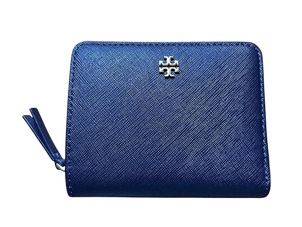 Tory Burch Emerson Mini Wallet 147606 Tory Navy w Saffiano leather