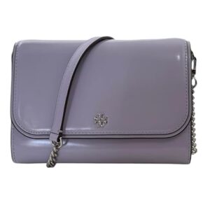 Tory Burch Emerson Patent Chain Wallet 139427 Violet Sky 537