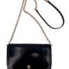 Tory Burch Emerson Patent Chain Wallet Black