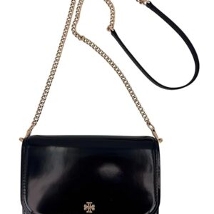 Tory Burch Emerson Patent Chain Wallet Black