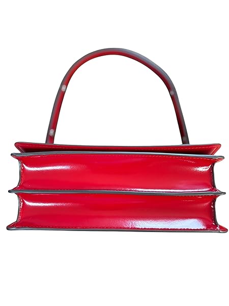 Tory Burch Emerson Patent Leather Convertible Crossbody Bag, Warm Red, Shinny Sexy Red - Image 5