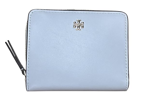 Tory Burch Emerson Soft Mini Wallet, Optic White, Leather Zip Around - Image 3