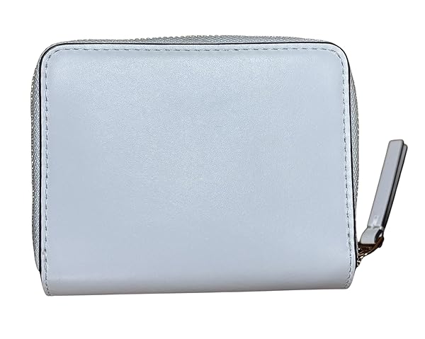 Tory Burch Emerson Soft Mini Wallet, Optic White, Leather Zip Around - Image 4