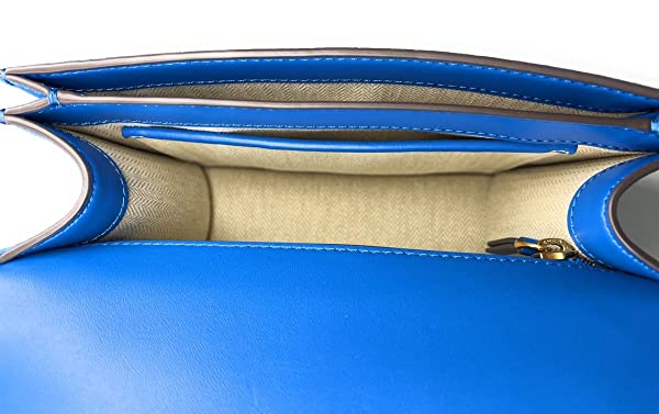 Tory Burch Emerson Suede Flap Adjustable shoulder Bag 139586 Gentian 488 - Image 6