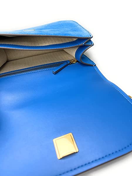 Tory Burch Emerson Suede Flap Adjustable shoulder Bag 139586 Gentian 488 - Image 7
