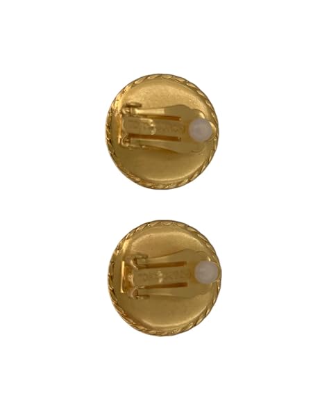 Tory Burch Marion Woven Chain Statement Clip Earring Gold & Green - Image 6