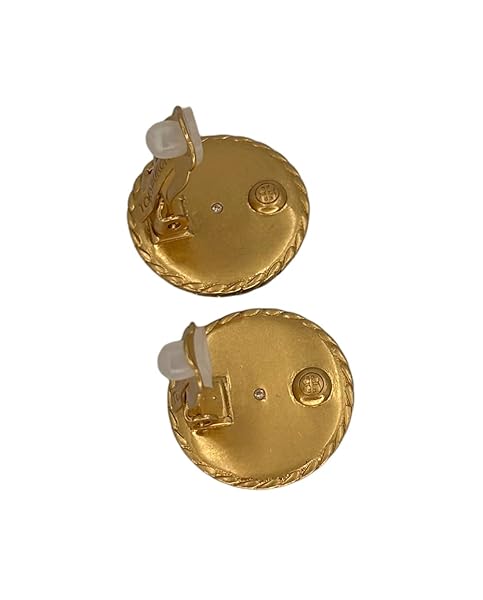 Tory Burch Marion Woven Chain Statement Clip Earring Gold & Green - Image 7