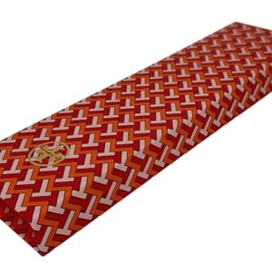 Tory Burch Patterned Lead Pencil Set of 6, Red and White Chevron Design (Orange)