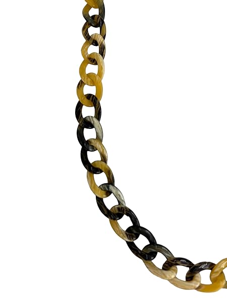 Tory Burch Hex Resin Face Mask Chain Green, Ivory, and Balck - 이미지 4