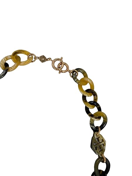 Tory Burch Hex Resin Face Mask Chain Green, Ivory, and Balck - 이미지 5