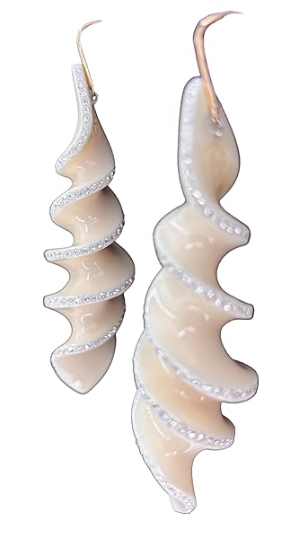 Tory Burch Spiral Christal Earring Ivory - Image 4