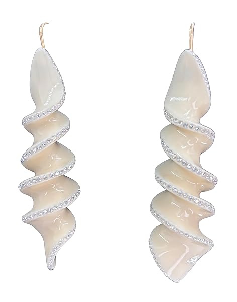 Tory Burch Spiral Christal Earring Ivory - Image 5