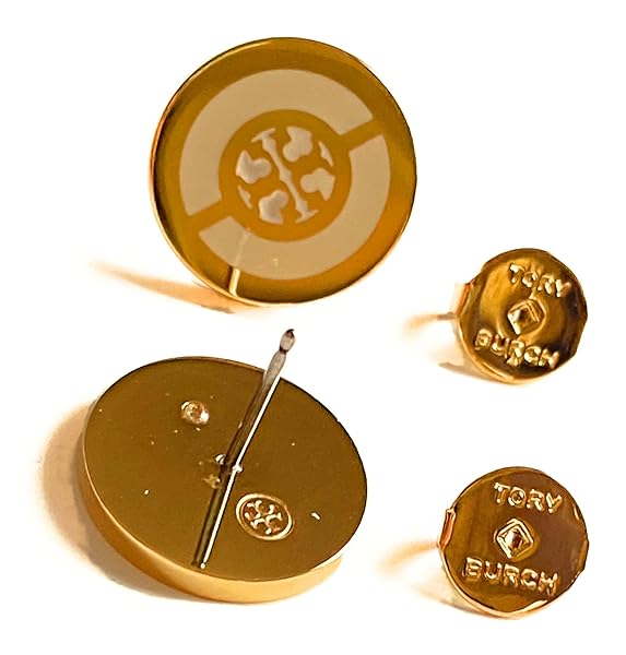Tory Burch Split Circle Enamel Stud Earring 88333 Ivory/New Cream 700 - 画像 (4)