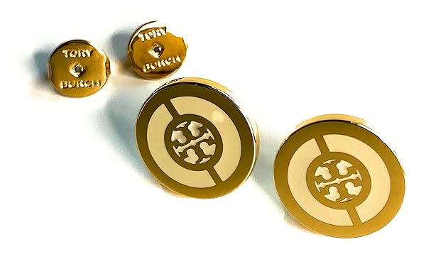 Tory Burch Split Circle Enamel Stud Earring 88333 Ivory/New Cream 700 - 画像 (7)