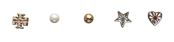 Tory Burch Stud Earring Set: Gold, Silver, and Pearl - Image 4