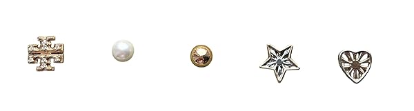 Tory Burch Stud Earring Set: Gold, Silver, and Pearl
