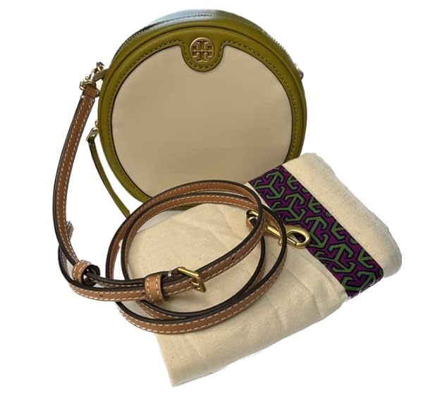 Tory Burch T Monogram Color Block Circle bag 90443 Green New Cream Multi 131 - Image 3