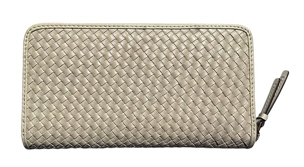 Tory Burch Thea Continental Wallet with Card Holder 152102, Woven Leather, New Cream 104 - Image 5