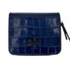 Tory Burch Thea Embossed Bi Fold Wallet Royal Navy