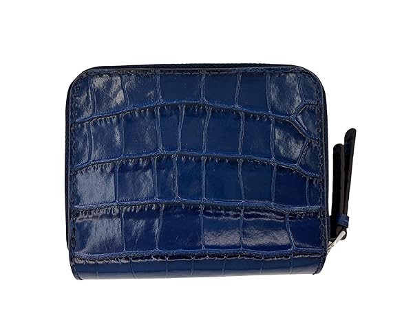 Tory Burch Thea Embossed Bi Fold Wallet Royal Navy - Image 4