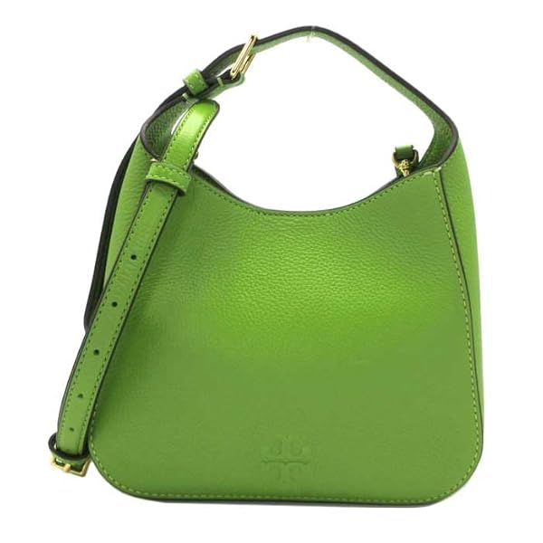 Tory Burch Thea Small Bucket Bag in Green Leather (Wheatgrass) - Image 3