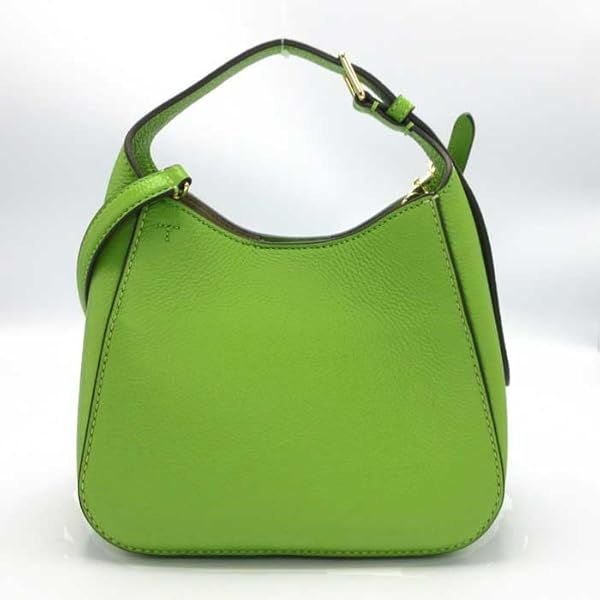 Tory Burch Thea Small Bucket Bag in Green Leather (Wheatgrass) - Image 4