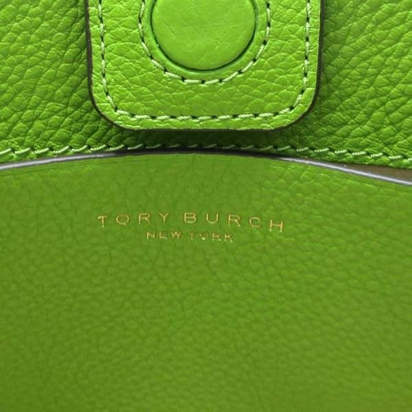 Tory Burch Thea Small Bucket Bag in Green Leather (Wheatgrass) - Image 9