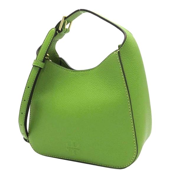 Tory Burch Thea Small Bucket Bag in Green Leather (Wheatgrass)
