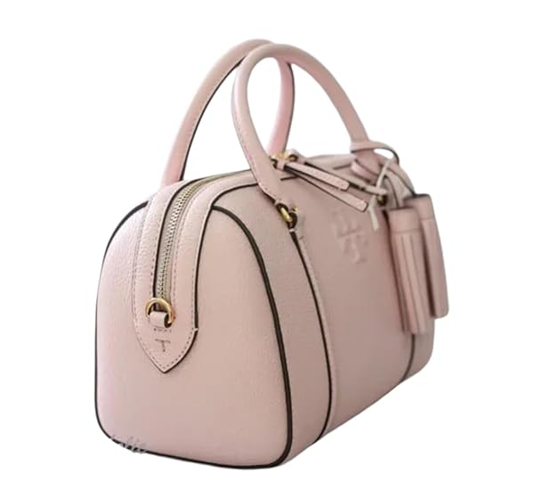 Tory Burch Thea Small Satchel, Pink Leather, Tassel Accent - Image 5