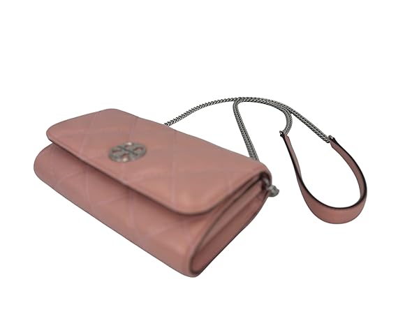 Tory Burch Willa Leather Chain Wallet 156095 Rose Sachet 668