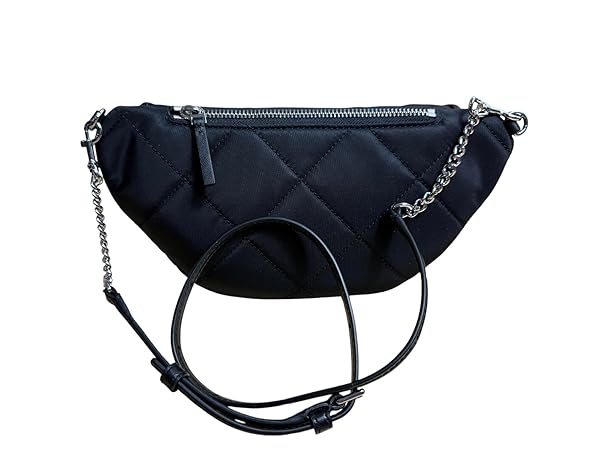 Tory Burch Willa Quilted Nylon Belt Bag Fanny Pack Waist Bag (Black) - Image 3