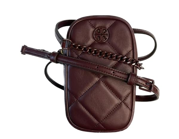 Tory Burch Willa Soft Quilt Phone Crossbody 139305 Claret Burgundy 639 - Image 3