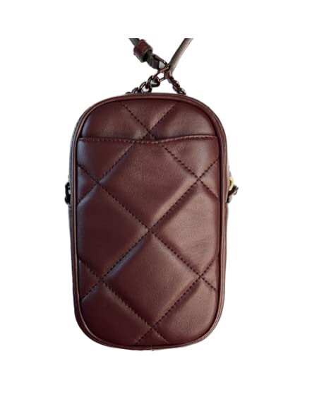 Tory Burch Willa Soft Quilt Phone Crossbody 139305 Claret Burgundy 639 - Image 5