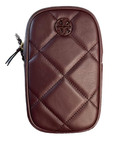 Tory Burch Willa Soft Quilt Phone Crossbody 139305 Claret Burgundy 639