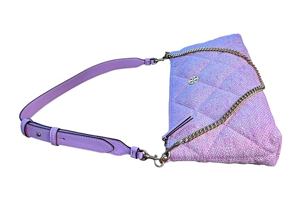 Tory Burch Willa Tweed zip Shoulder Bag 162965 Tweed Pink 960 One Size - Image 4