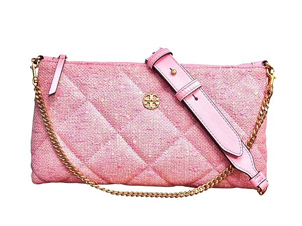 Tory Burch Willa Tweed zip Shoulder Bag 162965 Tweed Pink 960 One Size
