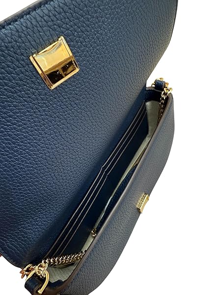 Tory Burch Women Chelsea Pebbled Leather Crossbody Shoulder bag (Royal Navy) - Image 3