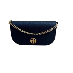 Tory Burch Women Chelsea Pebbled Leather Crossbody Shoulder bag (Royal Navy)