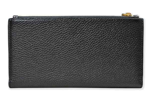 Tory Burch Womens 139540 Blake Pebble Leather Colorblock Slim Envelope Wallet, (006 Black/Sand) - Image 3