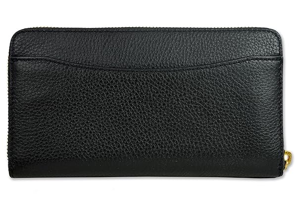 Tory Burch Women's 141004 Pebbled Leather Britten Zip Continental Wallet (Black) - Image 4