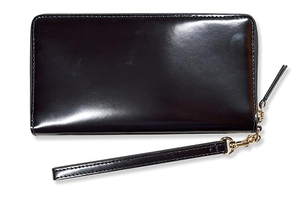 Tory Burch Womens 162753 Emerson Patent Zip Around Continental Wallet, Black - Image 3